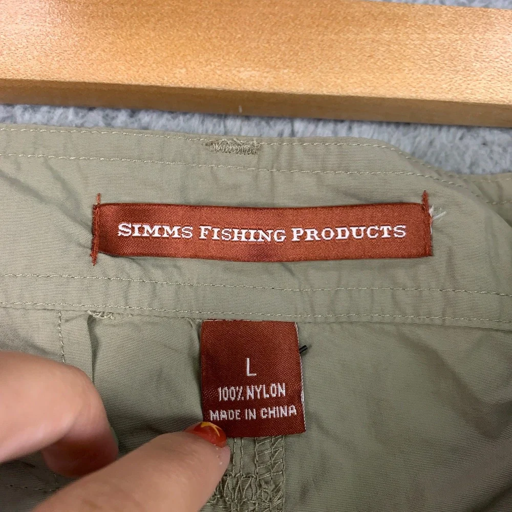 Simms Superlight Fishing Pant Mens Large Tan Outdoor Hiking Lightweight Nylon